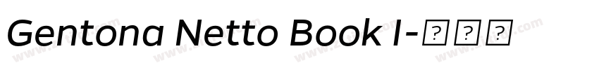 Gentona Netto Book I字体转换